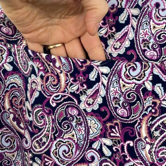 Lands' End Women's Starfish Mid Rise Straight Leg Elastic Waist Pull On Pants - Picture 7 of 15